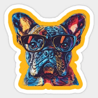 Frenchie Fashionista: Specs Appeal on Four Legs! Sticker